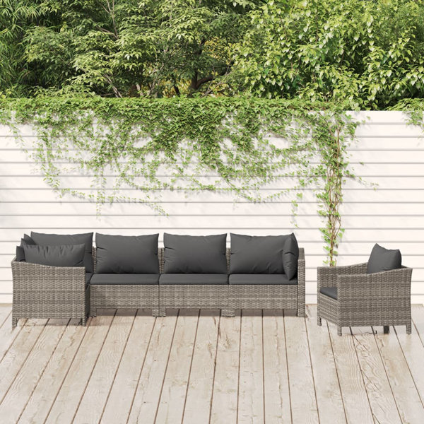 Rosalind Wheeler 8 Sitzer Lounge Set Chizaram Aus Rattan Mit Polster